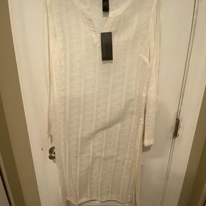 White Embroidered Tunic Shirt